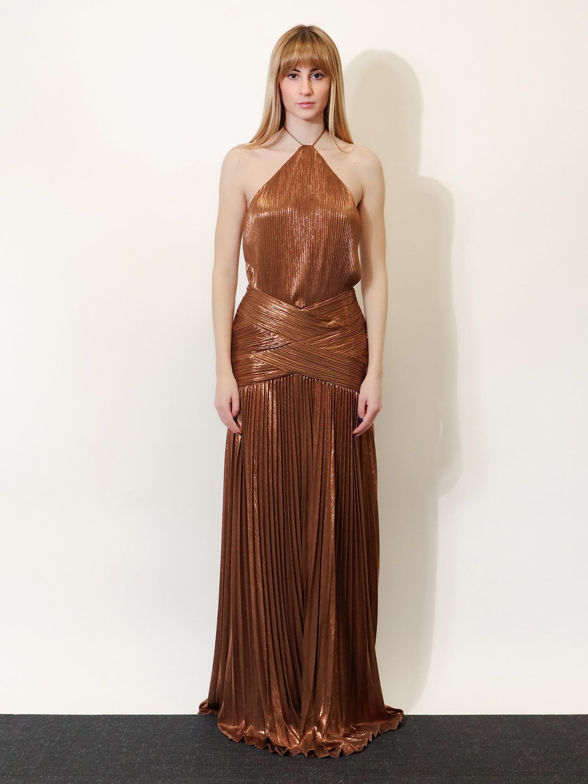 Retrofete Women's Amberley Pleated Dress Sepia