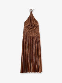 Retrofete Women's Amberley Pleated Dress Sepia