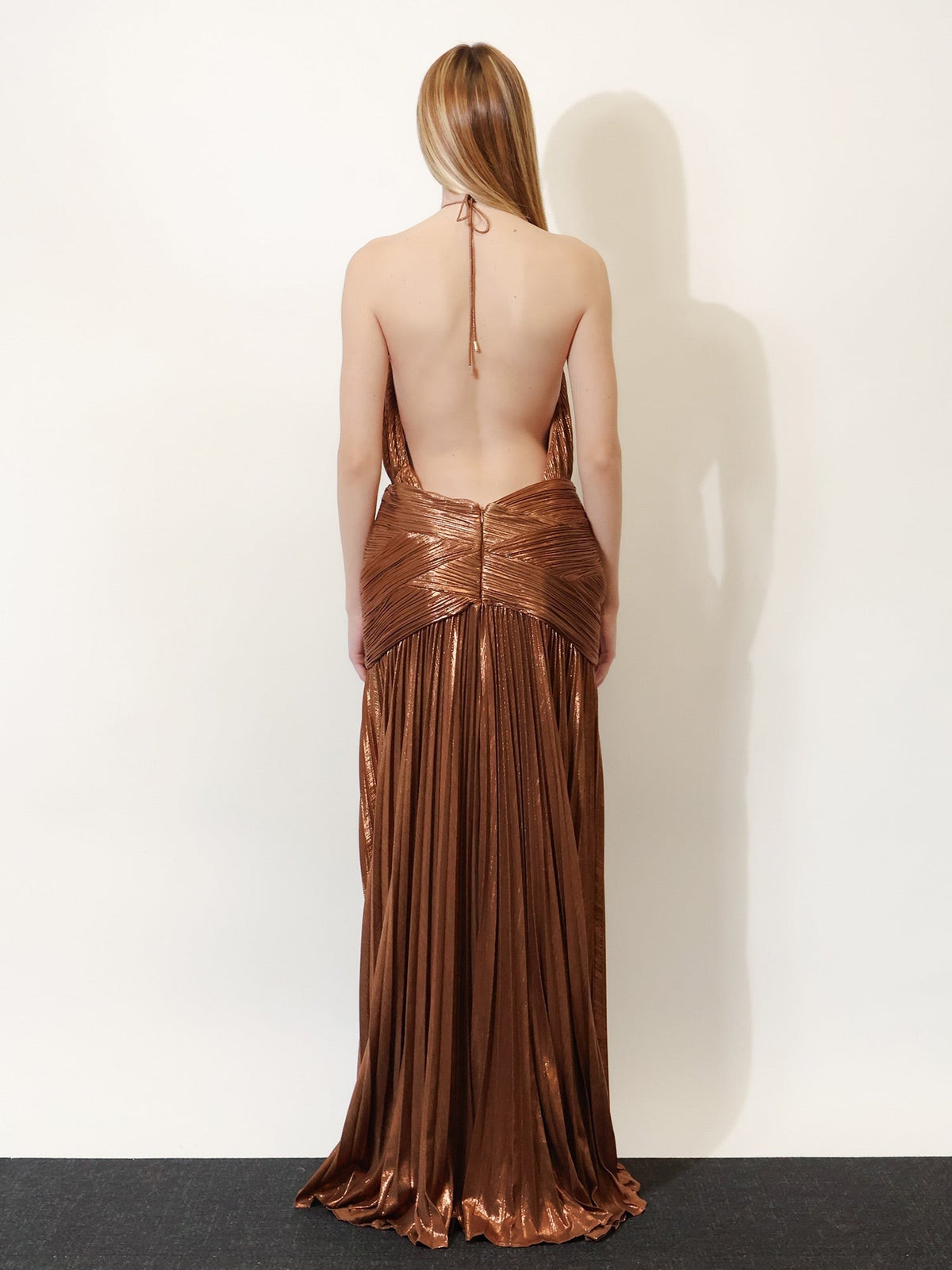Retrofete Women's Amberley Pleated Dress Sepia