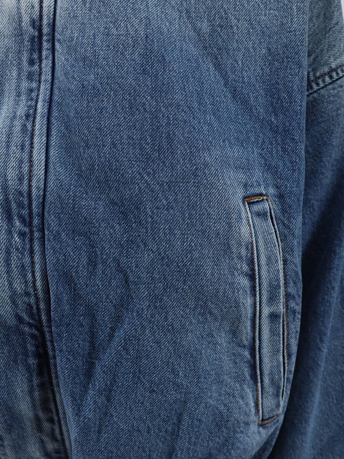 3x1 Women's Amelia Folded Cotton Denim Jacket Blue
