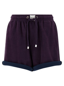The Attico American Fleece Shorts Purple