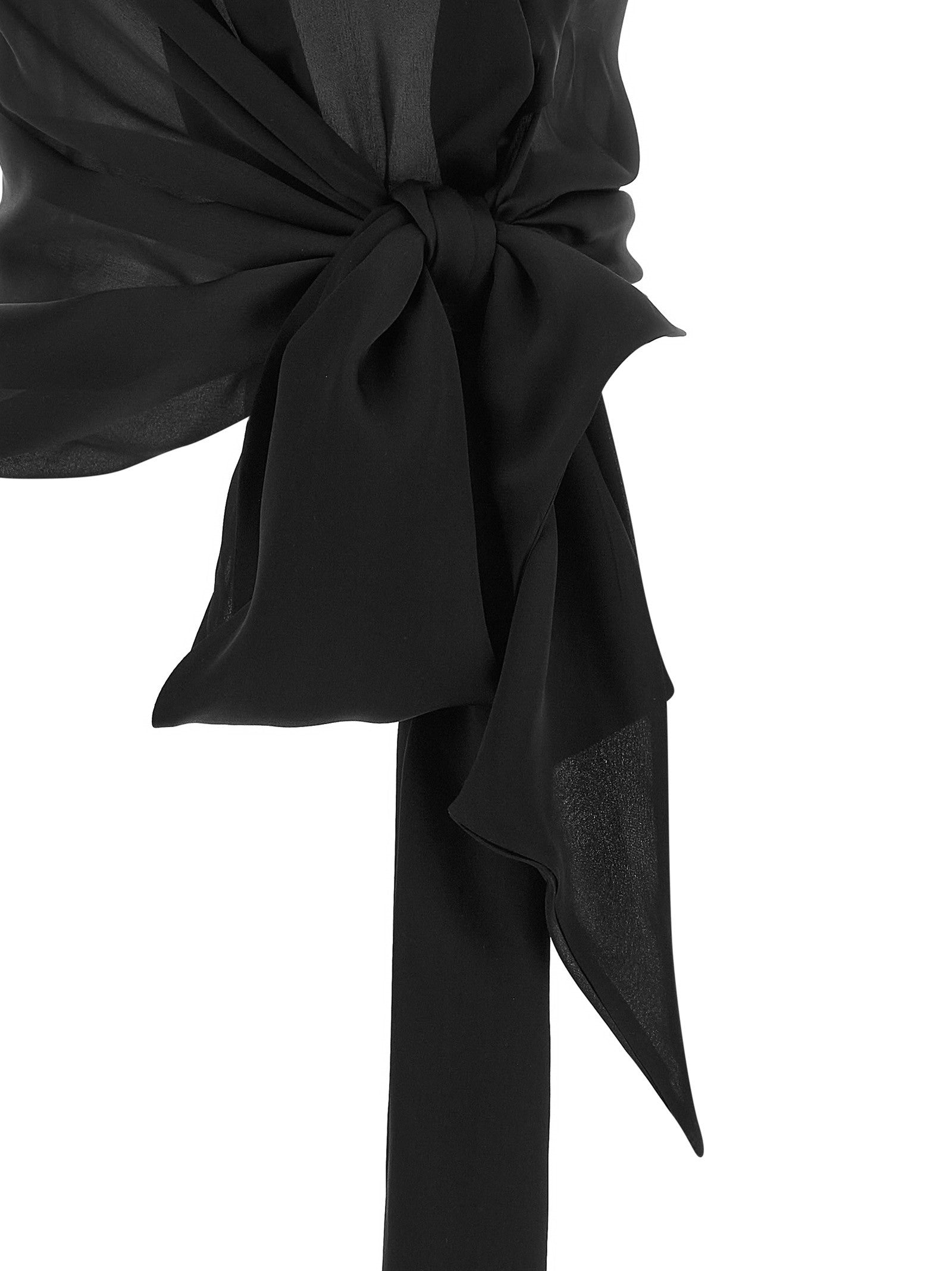 Balmain American Neckline Top Black