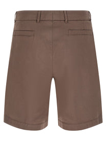Brunello Cucinelli American Pima Cotton Bermuda Shorts Brown