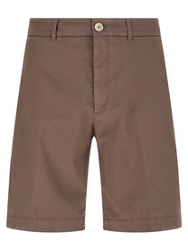 Brunello Cucinelli American Pima Cotton Bermuda Shorts Brown