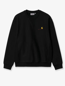 Carhartt Wip Men's American Script Cotton Blend Sweatshirt Black