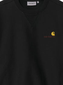 Carhartt Wip Men's American Script Cotton Blend Sweatshirt Black