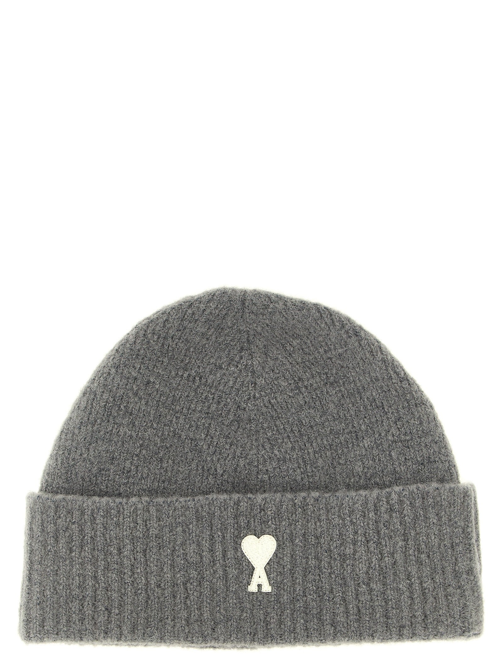 Ami Paris Ami De Cœur Beanie Grey