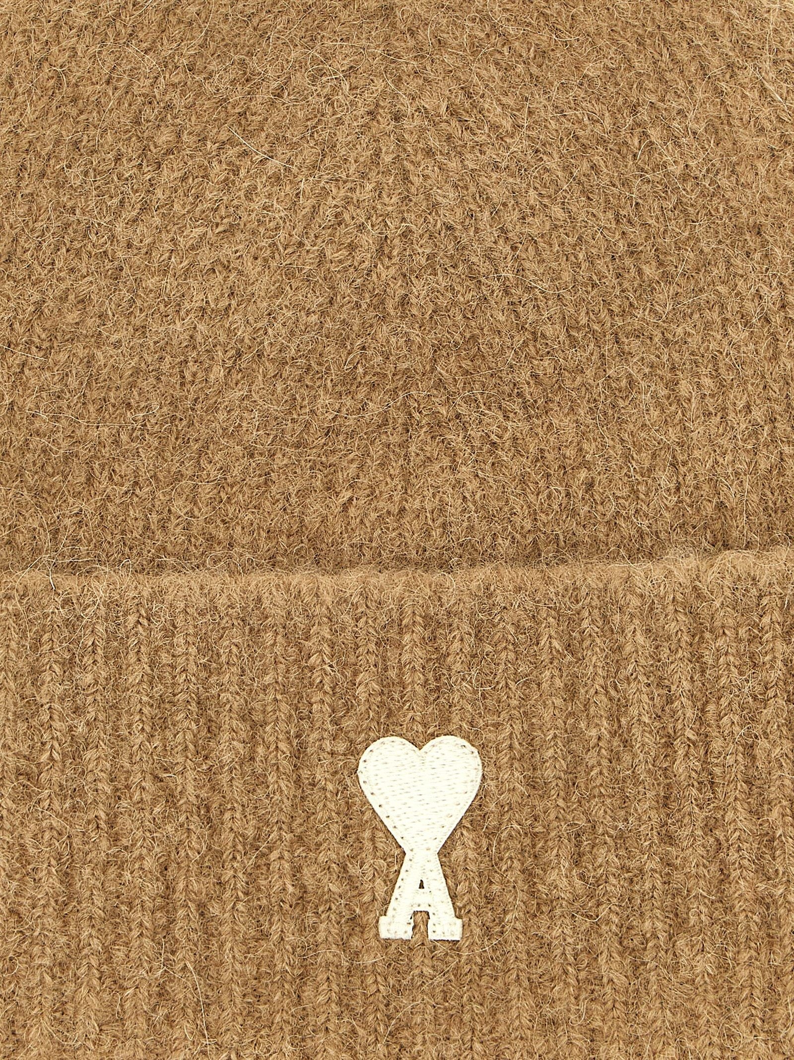 Ami Paris Ami De Cœur Beanie Beige