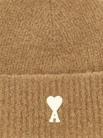 Ami Paris Ami De Cœur Beanie Beige