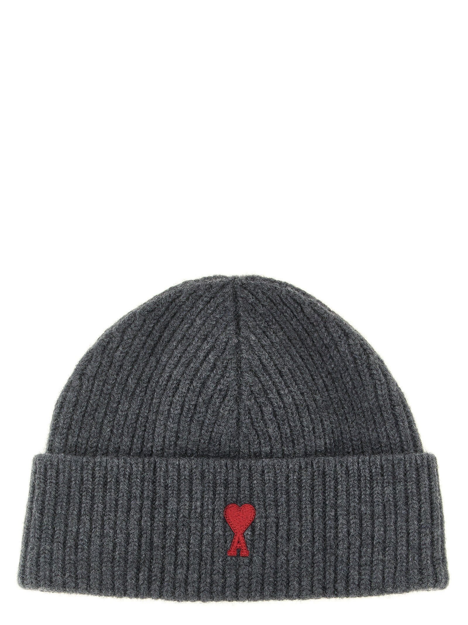 Ami Paris Ami De Cœur Beanie Grey