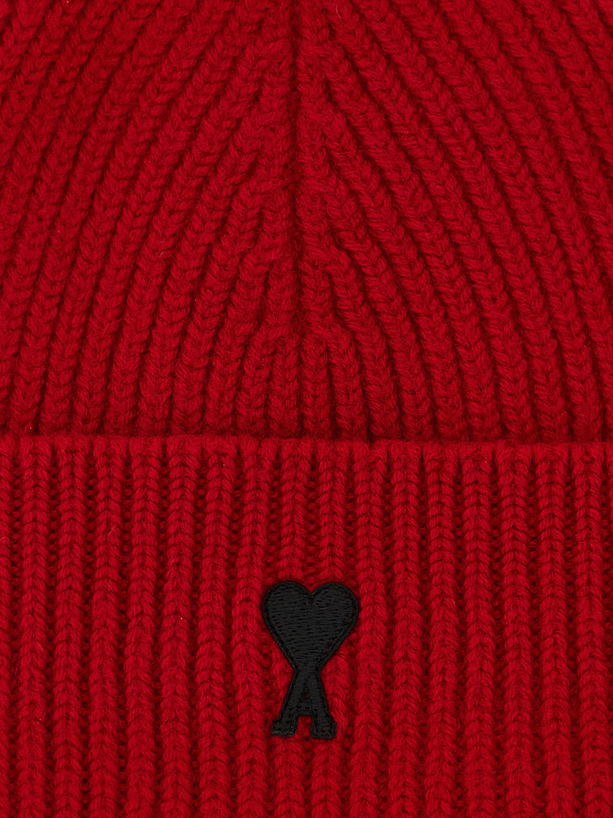 Ami Paris Ami De Coeur Beanie Red