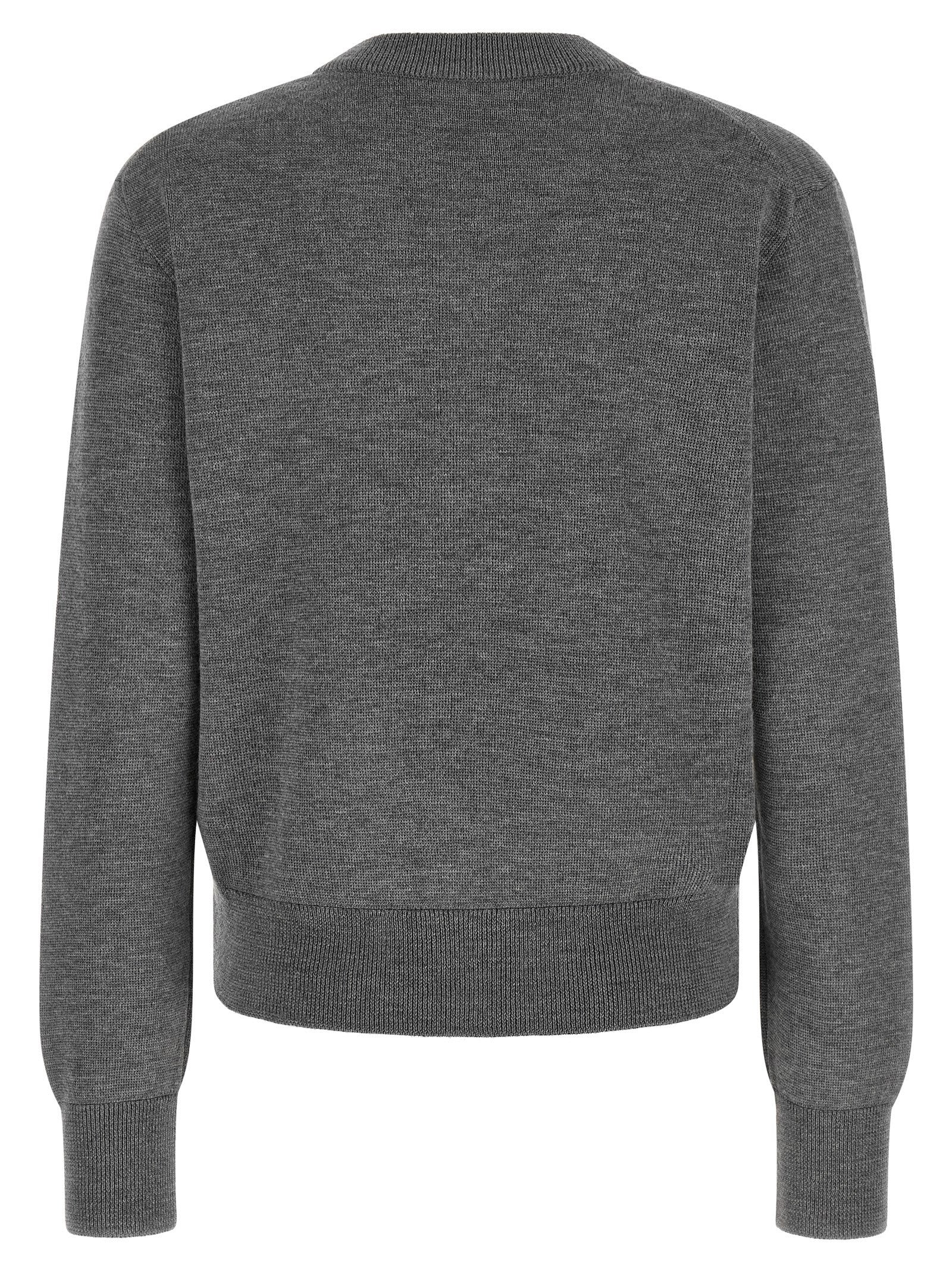 Ami Paris Ami De Coeur Cardigan Grey
