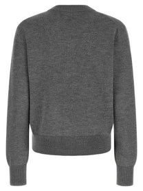 Ami Paris Ami De Coeur Cardigan Grey