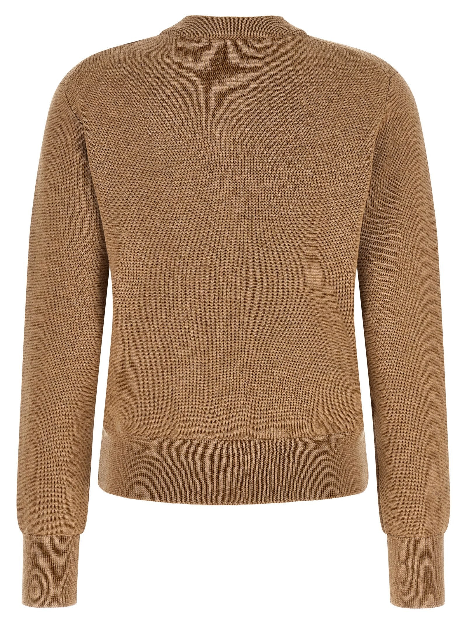 Ami Paris Ami De Coeur Cardigan Beige