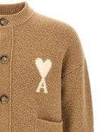 Ami Paris Ami De Cœur Cardigan Beige