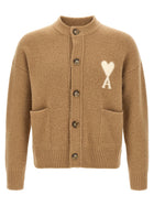 Ami Paris Ami De Cœur Cardigan Beige