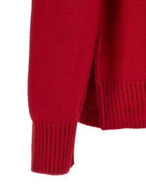 Ami Paris Ami De Coeur Cardigan Red