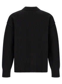 Ami Paris Ami De Coeur Cardigan Black