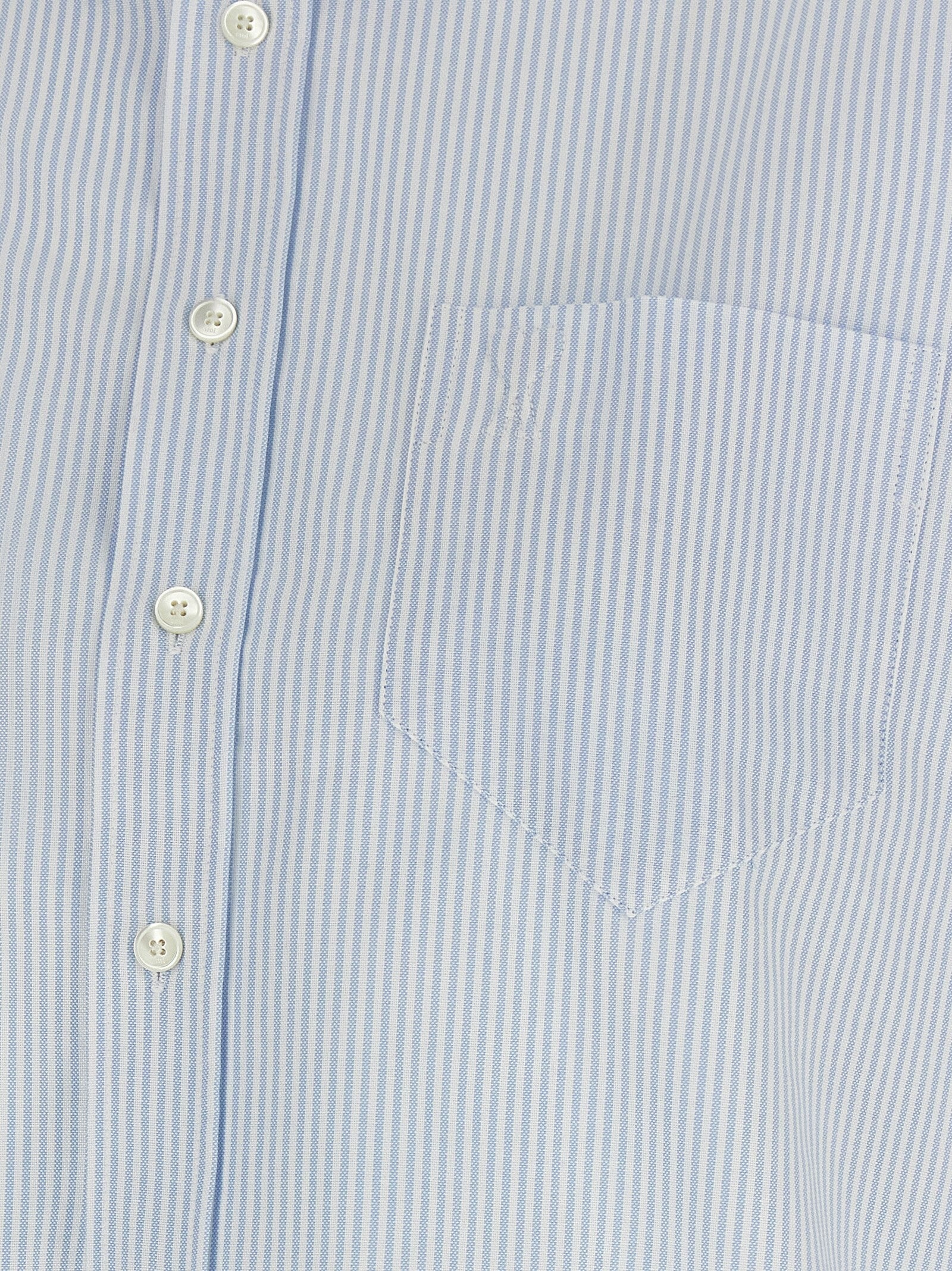 Ami Paris Ami De Coeur Cropped Shirt Blue