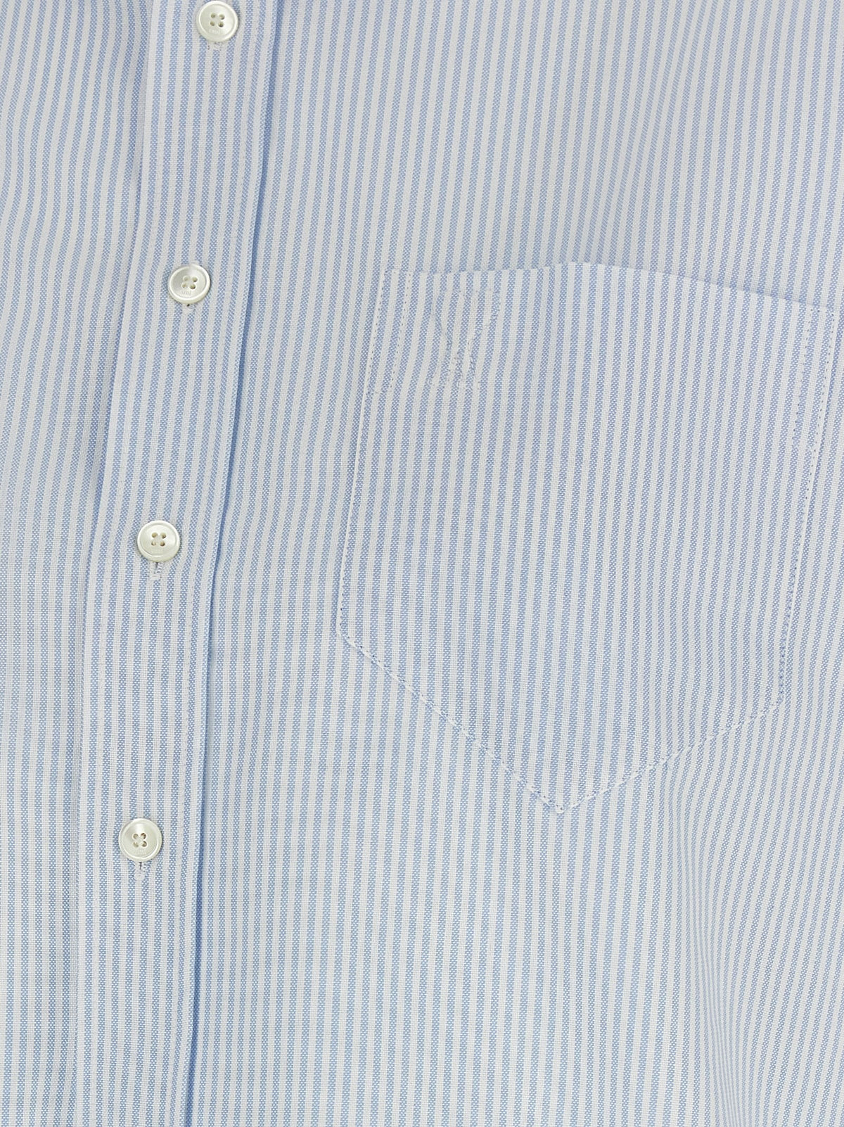 Ami Paris Ami De Coeur Cropped Shirt Blue, view 5