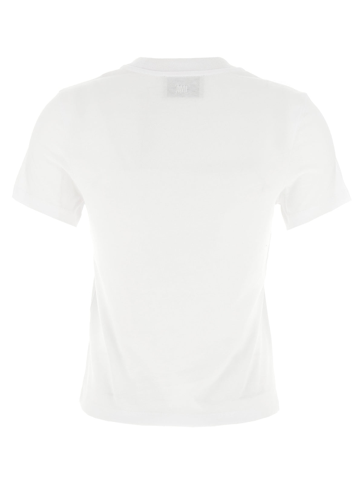 Ami Paris Ami De Coeur Cropped Shirt White