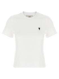 Ami Paris Ami De Coeur Cropped Shirt White