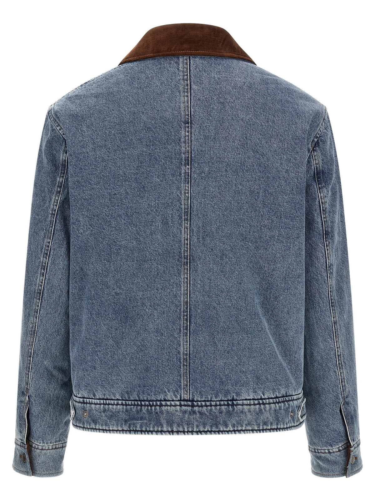 Ami Paris Men's Ami De Coeur Padded Denim Jacket Blue, view 2