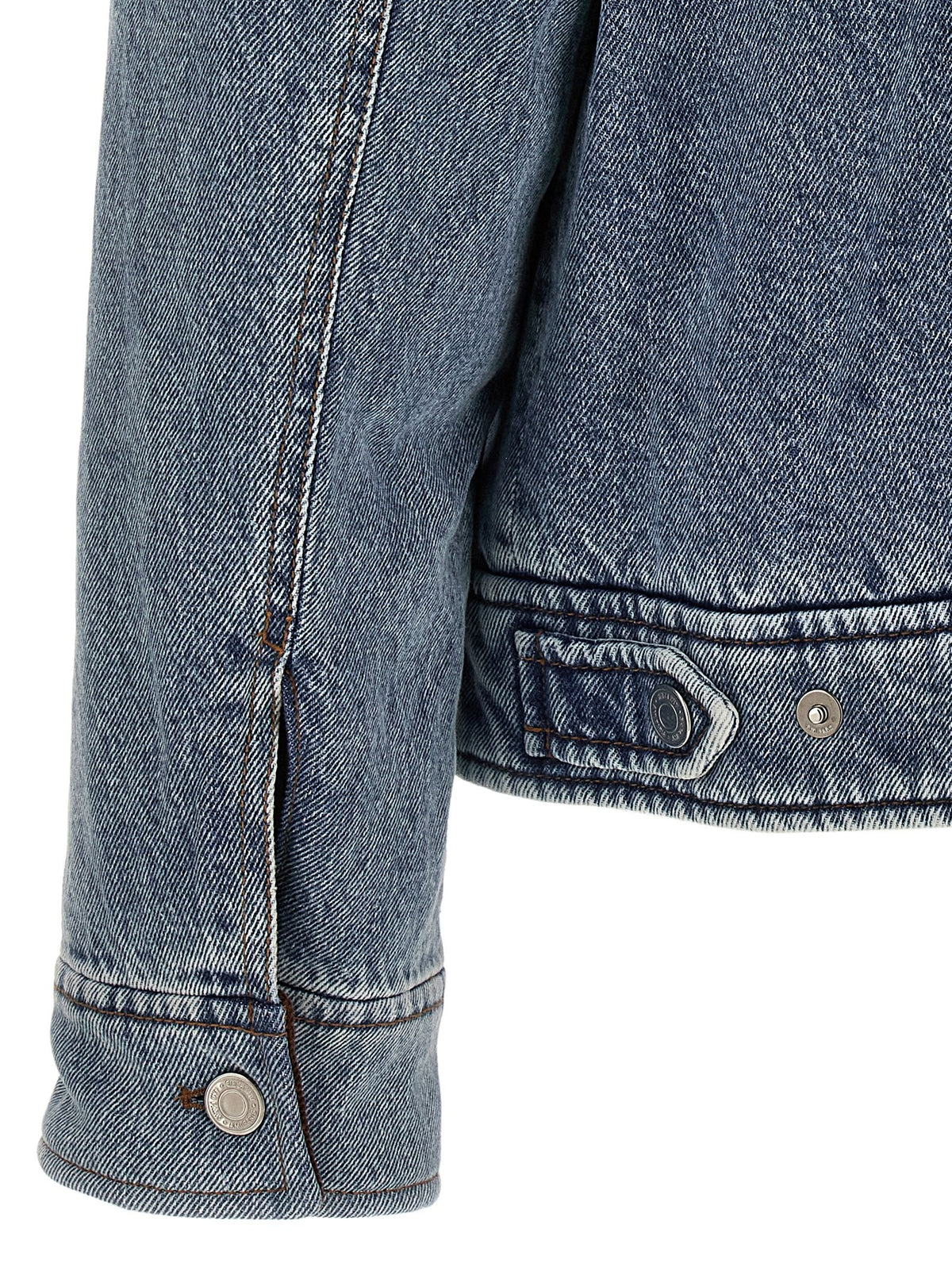 Ami Paris Men's Ami De Coeur Padded Denim Jacket Blue, view 4