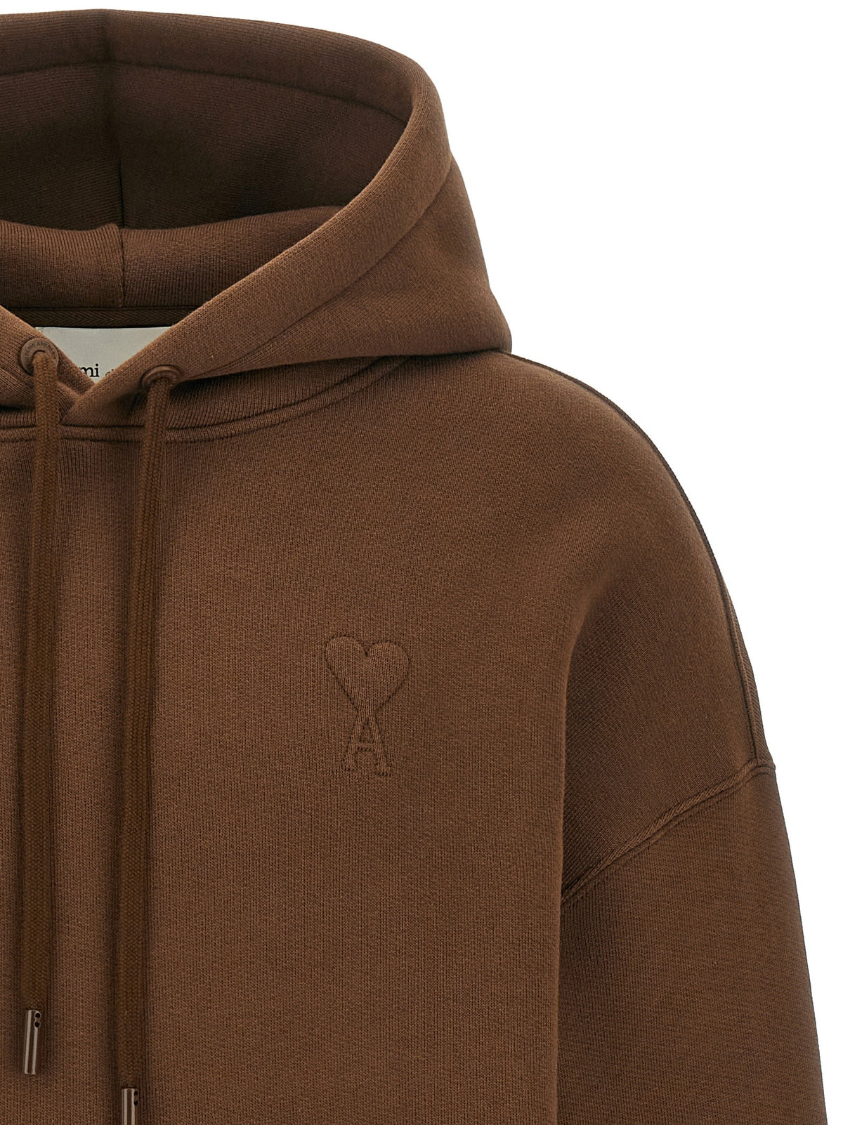 Ami Paris Ami De Cœur Hoodie Brown, view 3