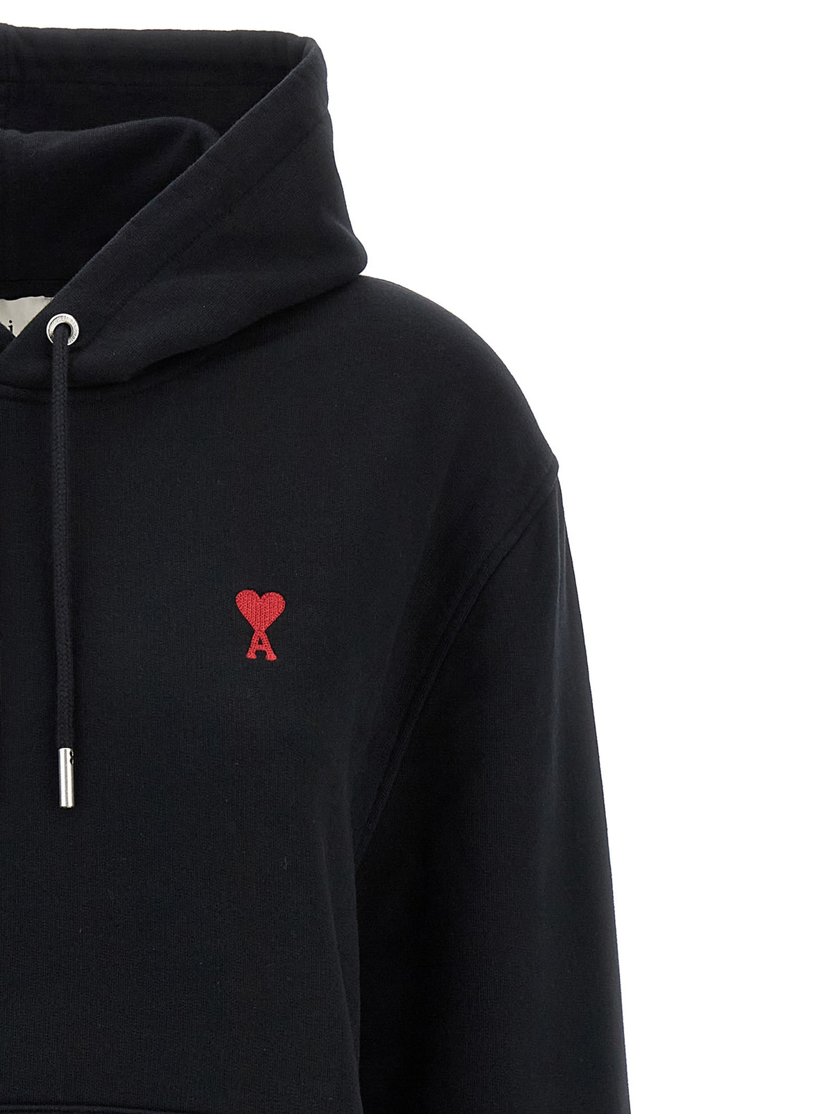 Ami Paris Ami De Coeur Hoodie Black, view 3