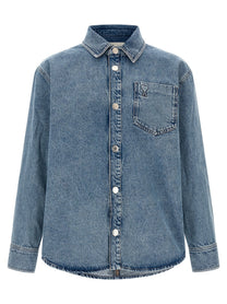 Ami Paris Ami De Coeur Overshirt Blue