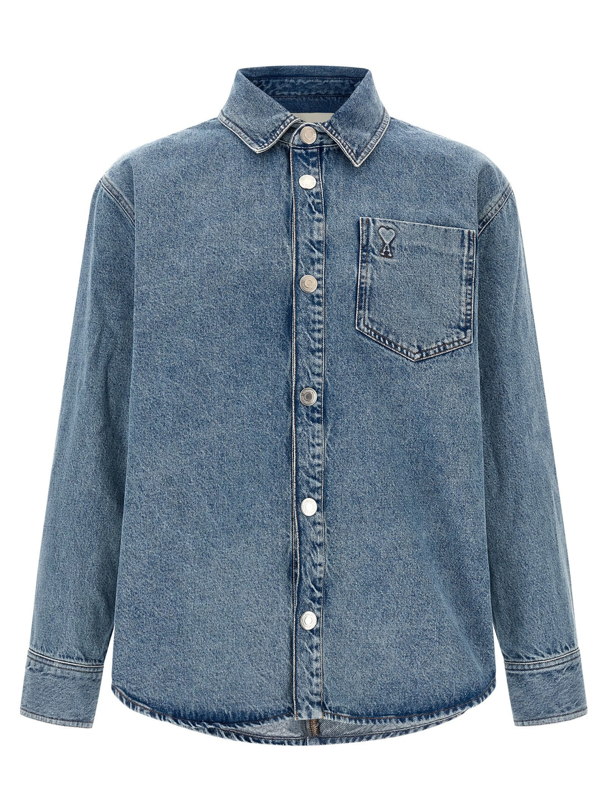 Ami Paris Ami De Coeur Overshirt Blue