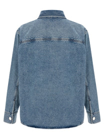 Ami Paris Ami De Coeur Overshirt Blue