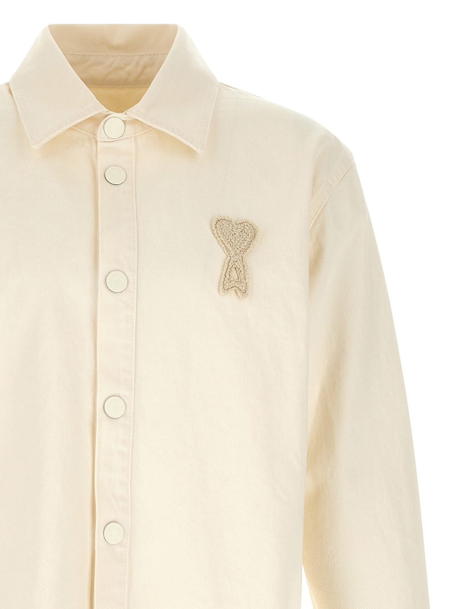 Ami Paris Ami De Coeur Overshirt Beige