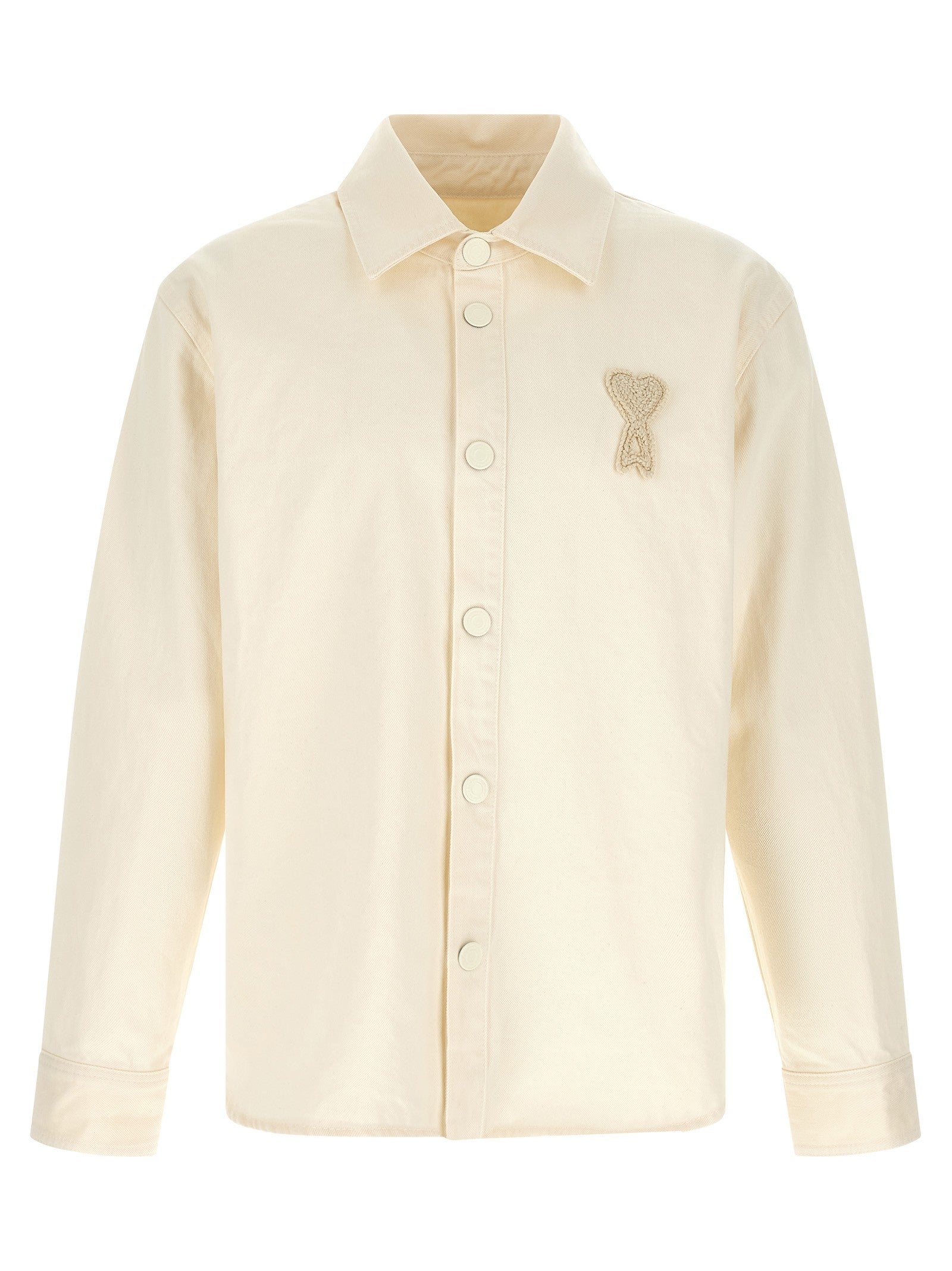 Ami Paris Ami De Coeur Overshirt Beige
