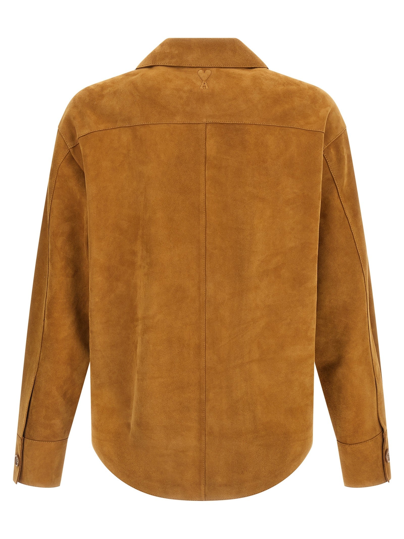 Ami Paris Ami De Coeur Overshirt Brown