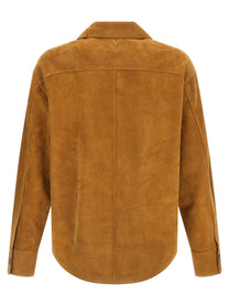 Ami Paris Ami De Coeur Overshirt Brown