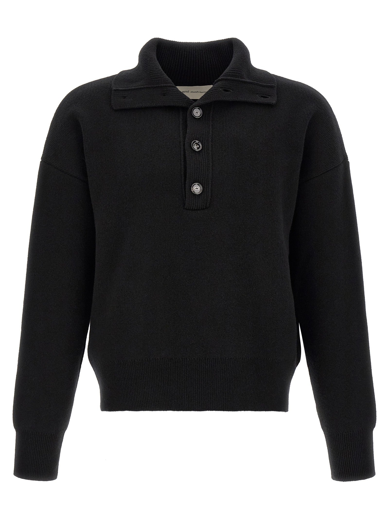 Ami Paris Ami De Cœur Patch Sweater Black