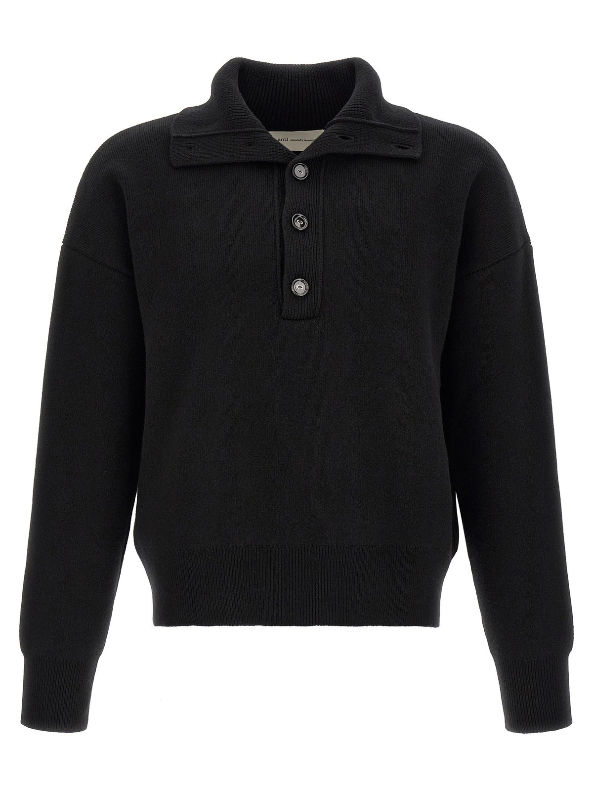 Ami Paris Ami De Cœur Patch Sweater Black