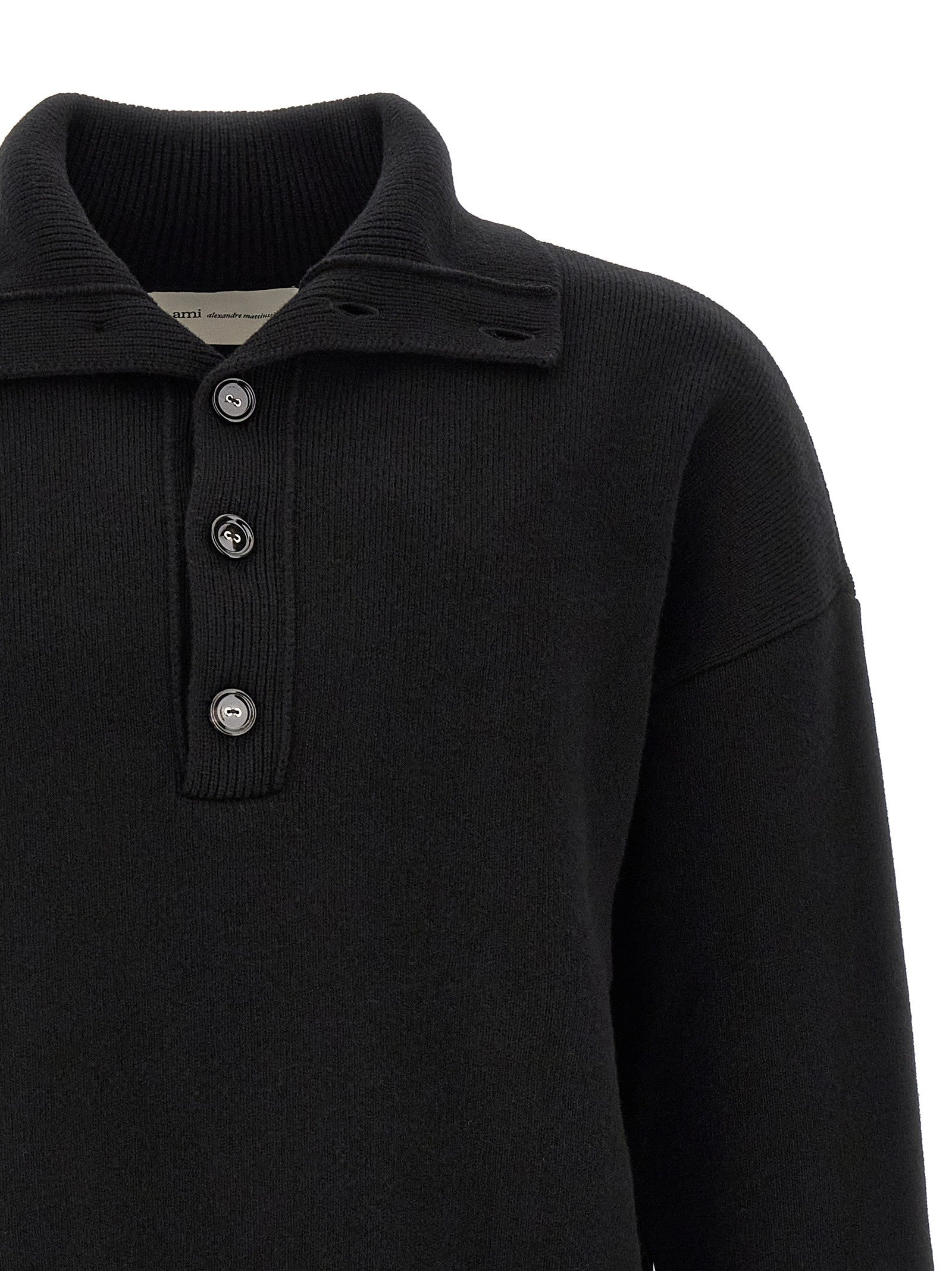 Ami Paris Ami De Cœur Patch Sweater Black