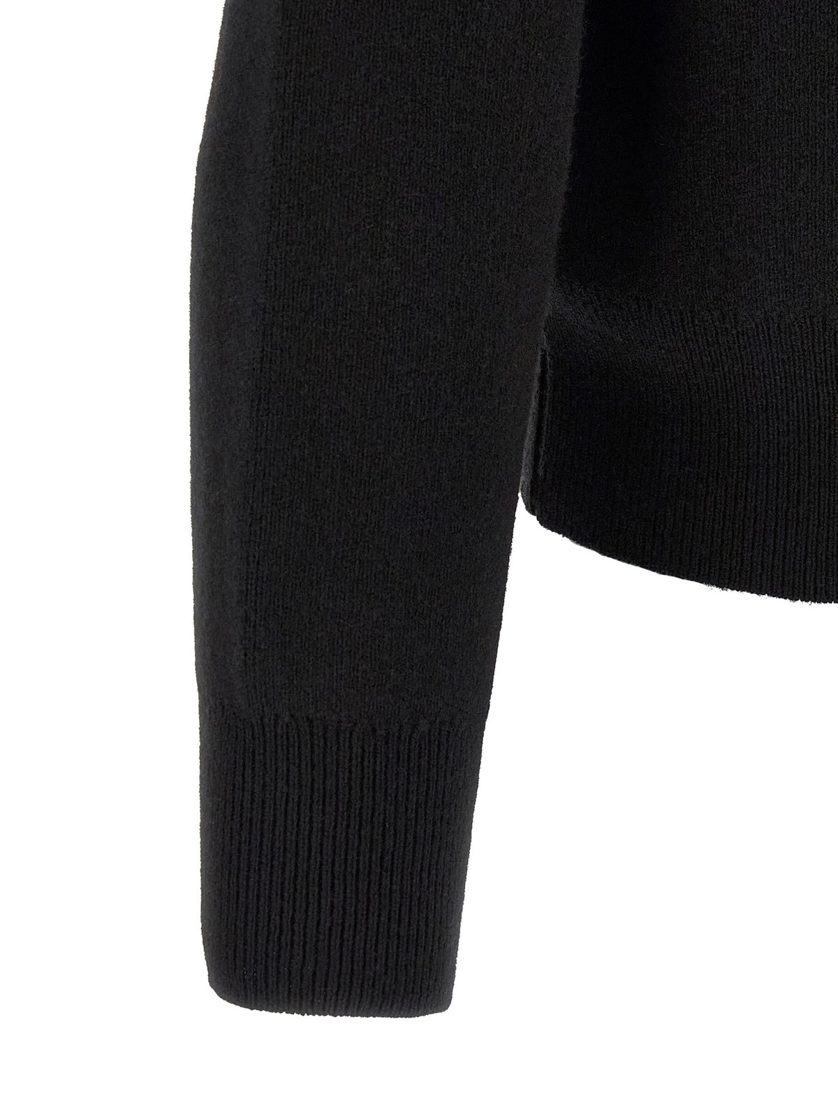 Ami Paris Ami De Cœur Patch Sweater Black, view 4