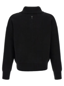 Ami Paris Ami De Cœur Patch Sweater Black