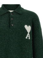 Ami Paris Ami De Coeur Polo Shirt Green, view 3