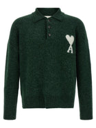 Ami Paris Ami De Coeur Polo Shirt Green
