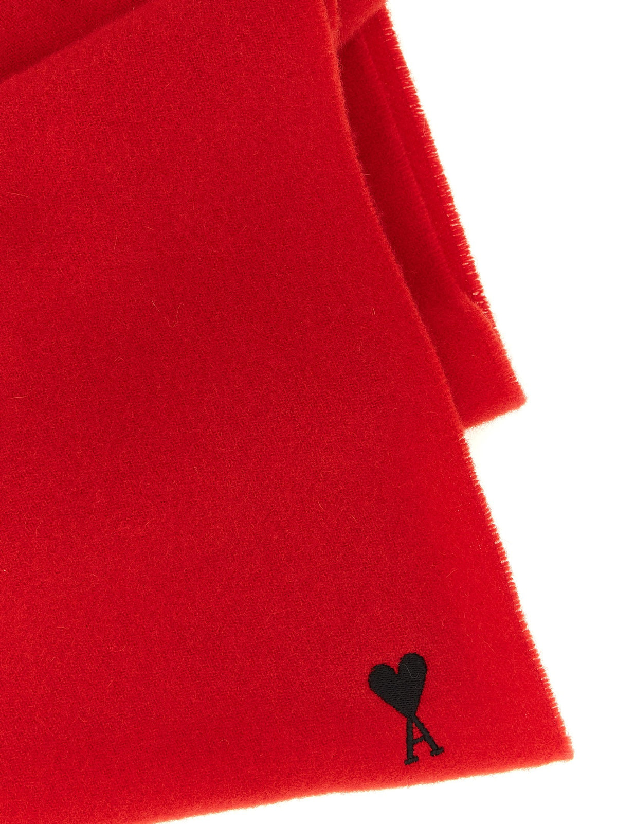 Ami Paris Ami De Coeur Scarf Red