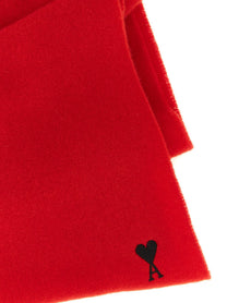 Ami Paris Ami De Coeur Scarf Red