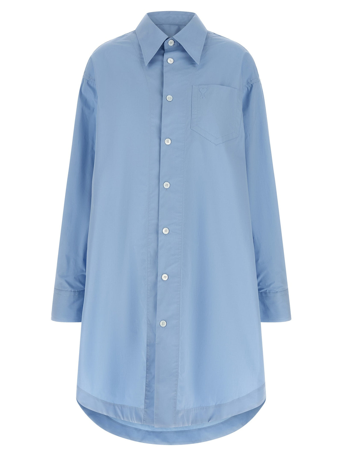 Ami Paris Ami De Coeur Shirt Dress Blue