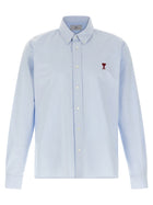 Ami Paris Ami De Coeur Shirt Blue