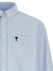 Ami Paris Ami De Coeur Shirt Blue