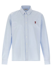 Ami Paris Ami De Coeur Shirt Blue